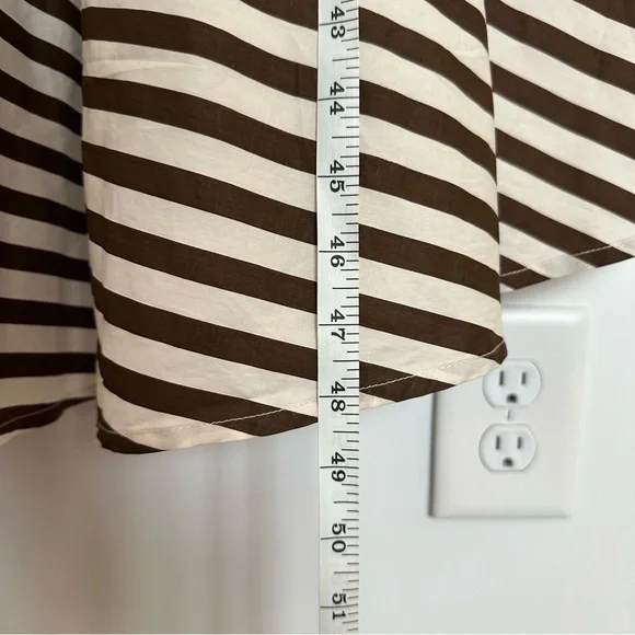 NWT Petal & Pup Brown and White Strapless Striped Maxi Dress - Picture 14 of 16